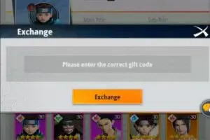 Redeem a gift code in Whirlwind Duel Shinobi