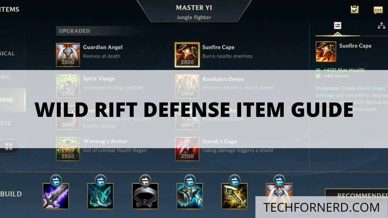 Wild Rift Defense item Guide with Stats Explained