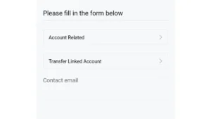 FILL THE ACCOUNT TRANSFER FORM