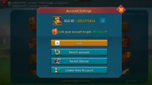 lords mobile account switch