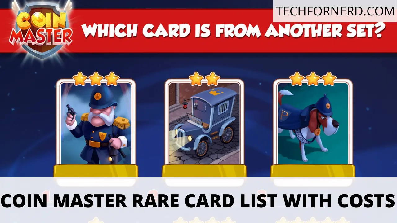 Coin Master Rare Card List with Cost – 2026