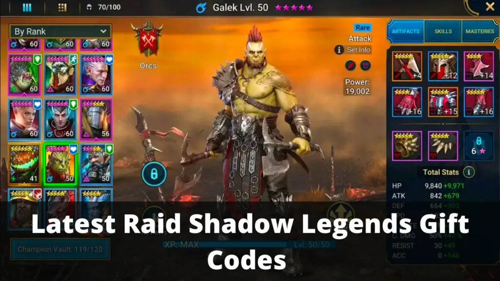 Raid Shadow Legends Gift Codes