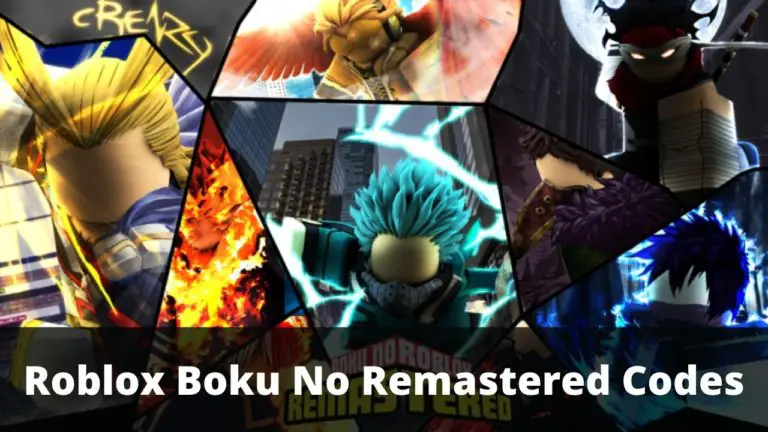 Boku No Roblox Remastered Codes