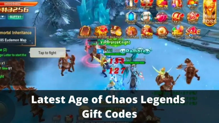 Age of Chaos Legends Gift Codes