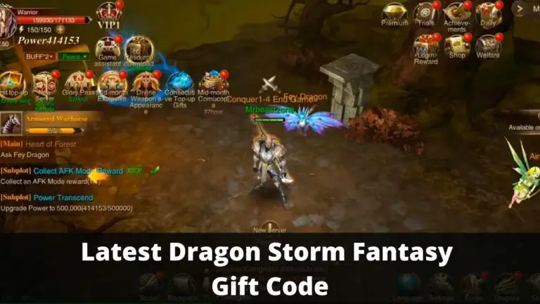 Dragon Storm Fantasy Gift Code
