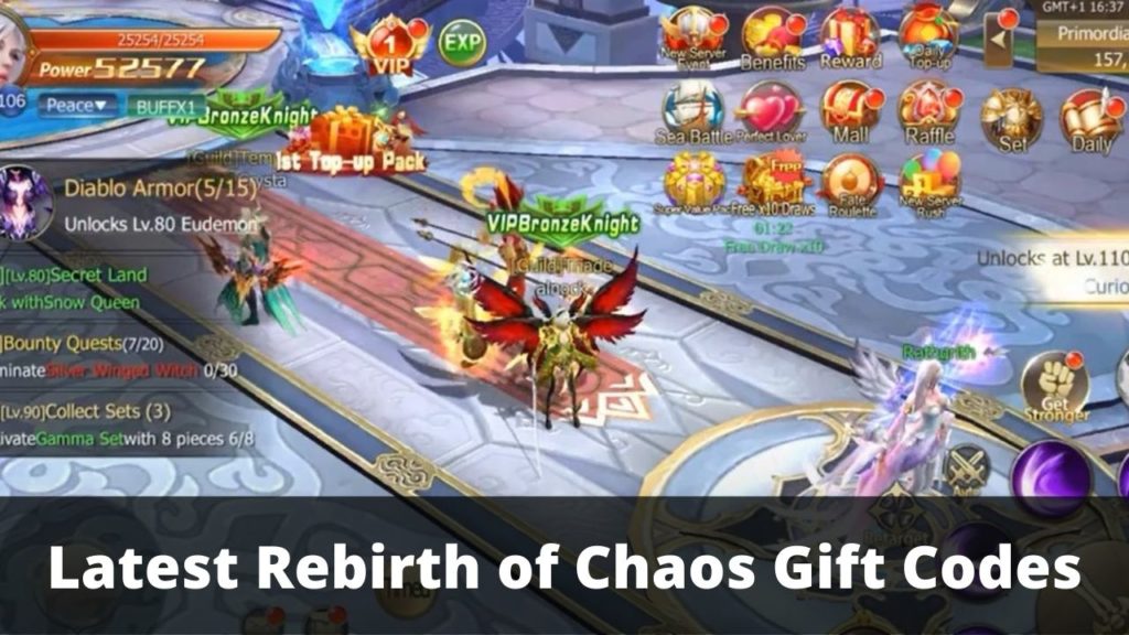 Rebirth of Chaos Gift Codes
