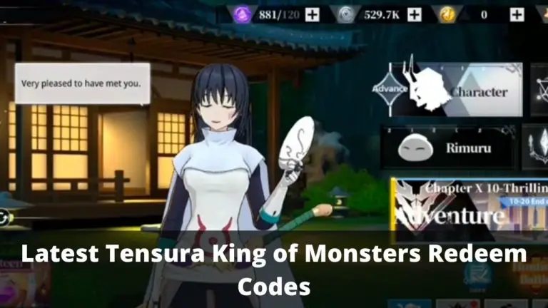 Tensura King of Monsters Redeem Codes