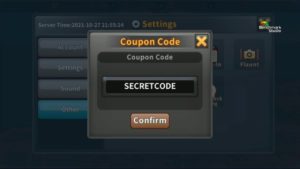Redeem Coupon Code in Raid The Dungeon