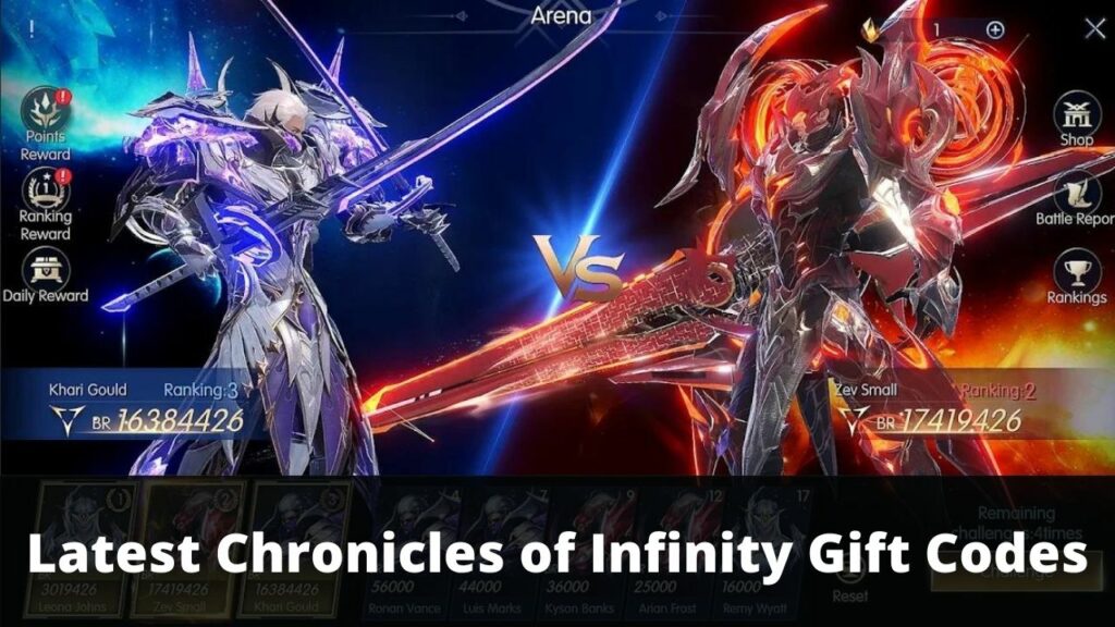 Chronicles of Infinity Gift Codes