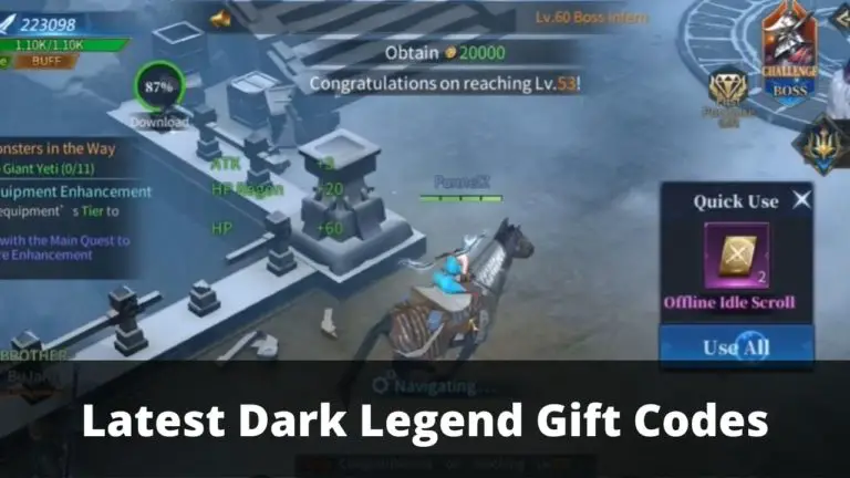 Dark Legend Gift Codes