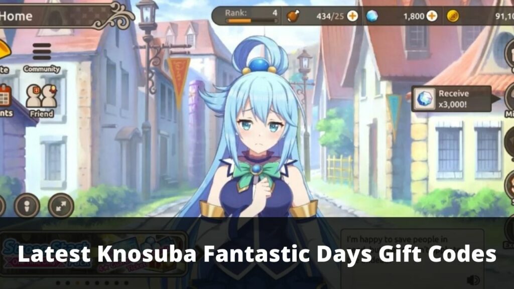 Knosuba Fantastic Days Gift Codes