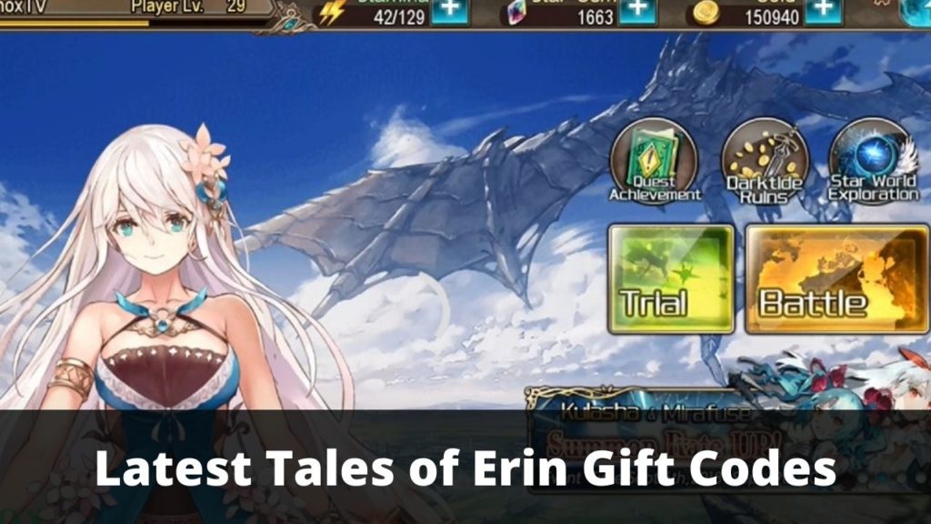 Tales of Erin Gift Codes