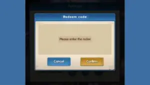 Redeem a gift code in Chaos Faction Dai
