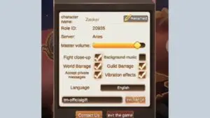 Redeem a gift code in Xeno Summoner