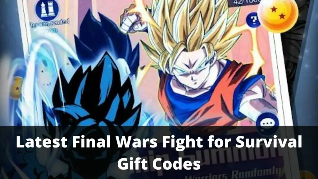 Final Wars Fight for Survival Gift Codes