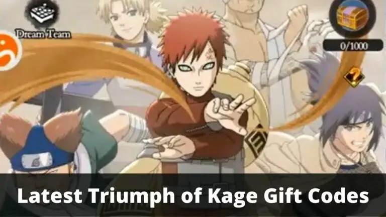 Triumph of Kage Gift Codes