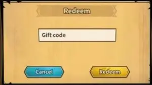 Redeem a gift code in Adelamyth