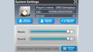 Redeem a gift code in Fire Mission