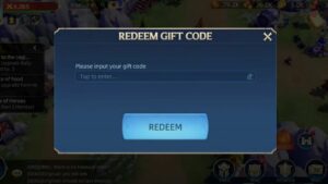 Redeem a gift code in Game of Legends Dragons Rise