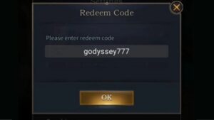 Redeem a gift code in Godyssey Idle Warriors