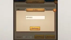 Redeem a gift code in League of Pantheons