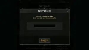 Redeem a gift code in Shadow of Death