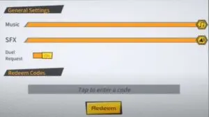 Redeem a gift code in Z Saiyan Warriors Revenge