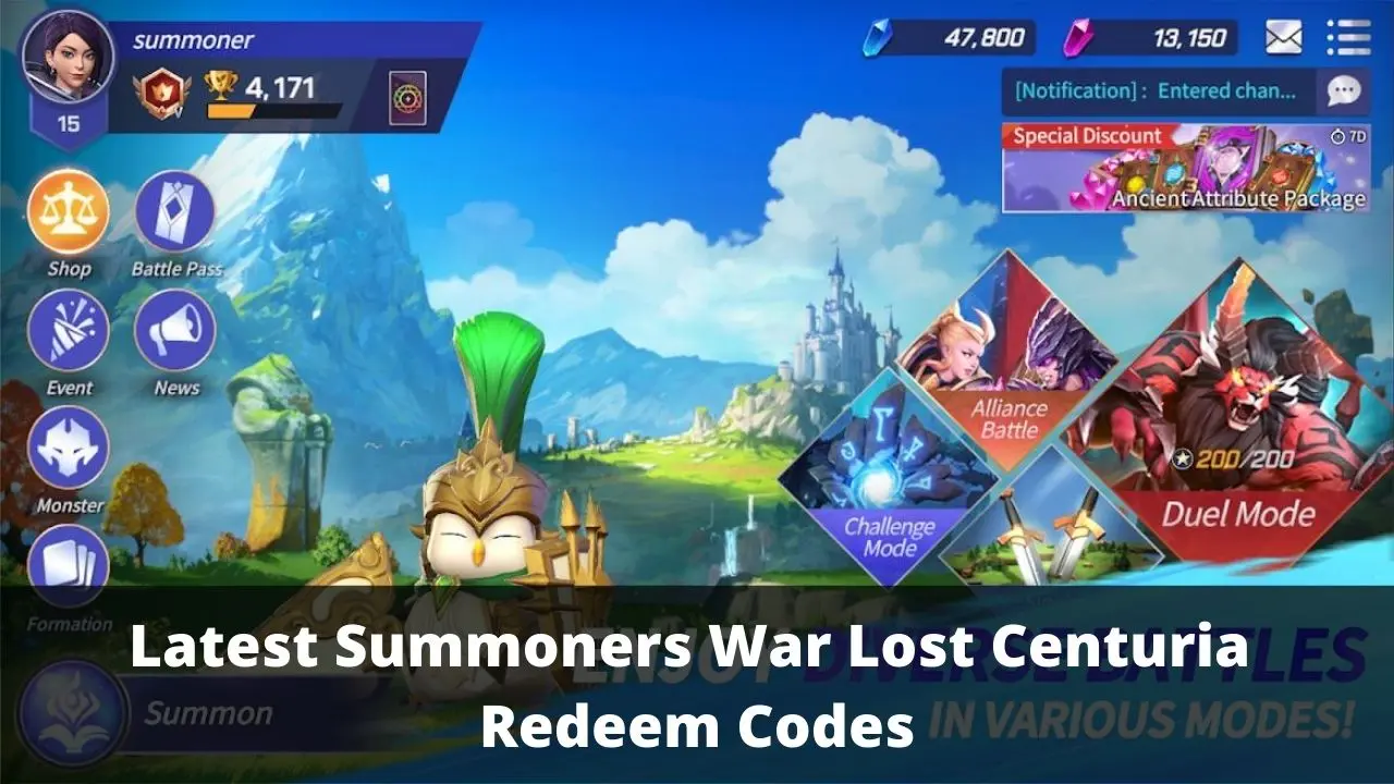 Summoners War Lost Centuria Redeem Codes (August 2026)