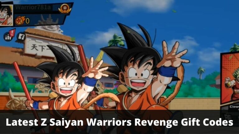 Z Saiyan Warriors Revenge Gift Codes