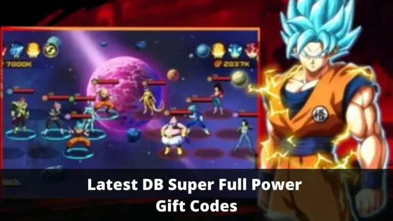 DB Super Full Power Gift Codes