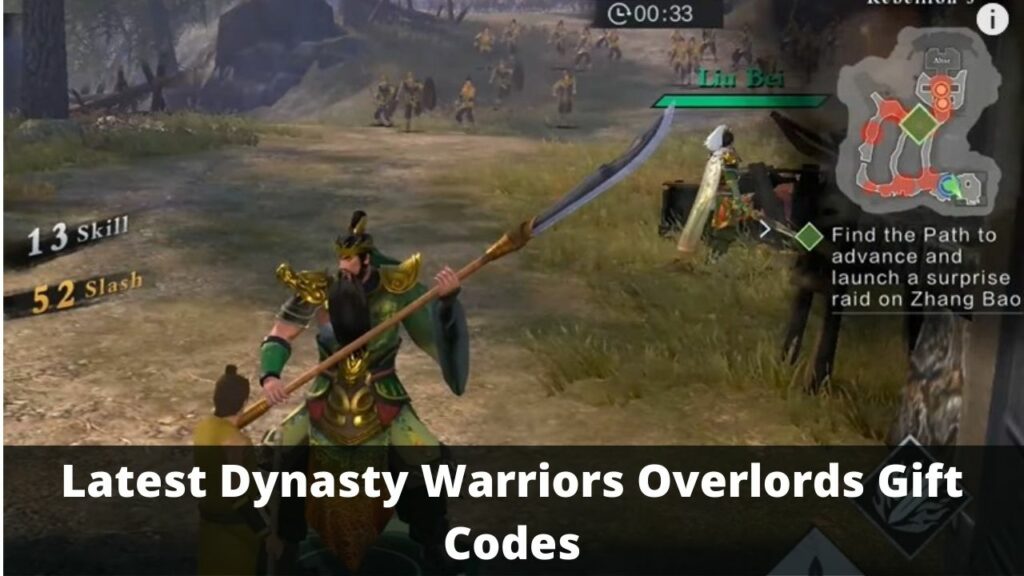 Dynasty Warriors Overlords Gift Codes