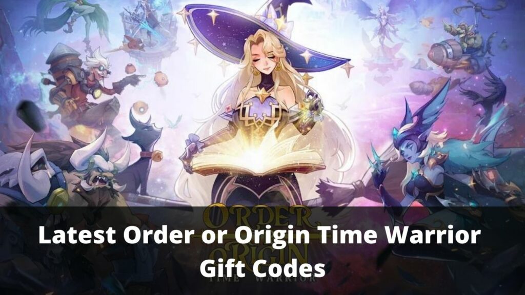 Order or Origin Time Warrior Gift Codes