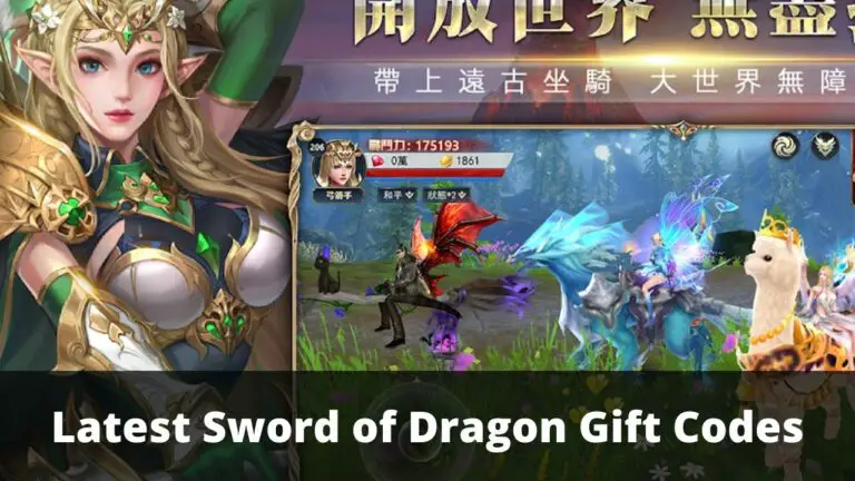 Sword of Dragon Gift Codes