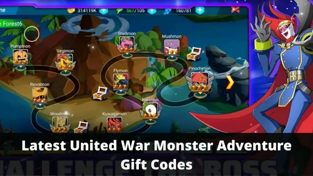 United War Monster Adventure Gift Codes