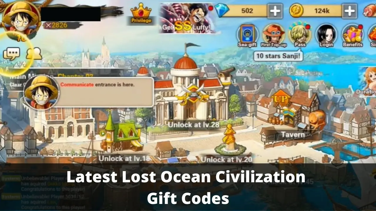 Lost Ocean Civilization Gift Codes (August 2026)