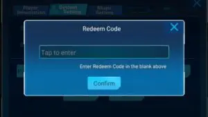 Redeem Gift Code in Unstoppable Evolution and War