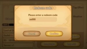 Redeem a gift code in Arena M