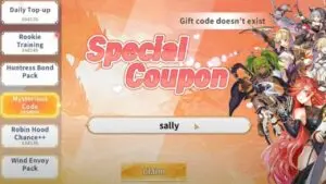 Redeem a gift code in Destiny Girl