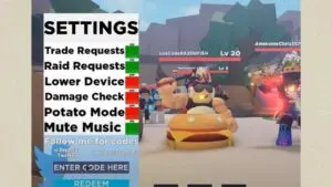 Redeem a gift code in RPG Simulator