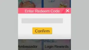 Redeem a gift code in Sweet Dance