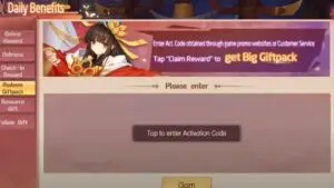 Redeem gift code in Tamashi Rise of Yokai