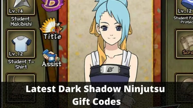Dark Shadow Ninjutsu Gift Codes