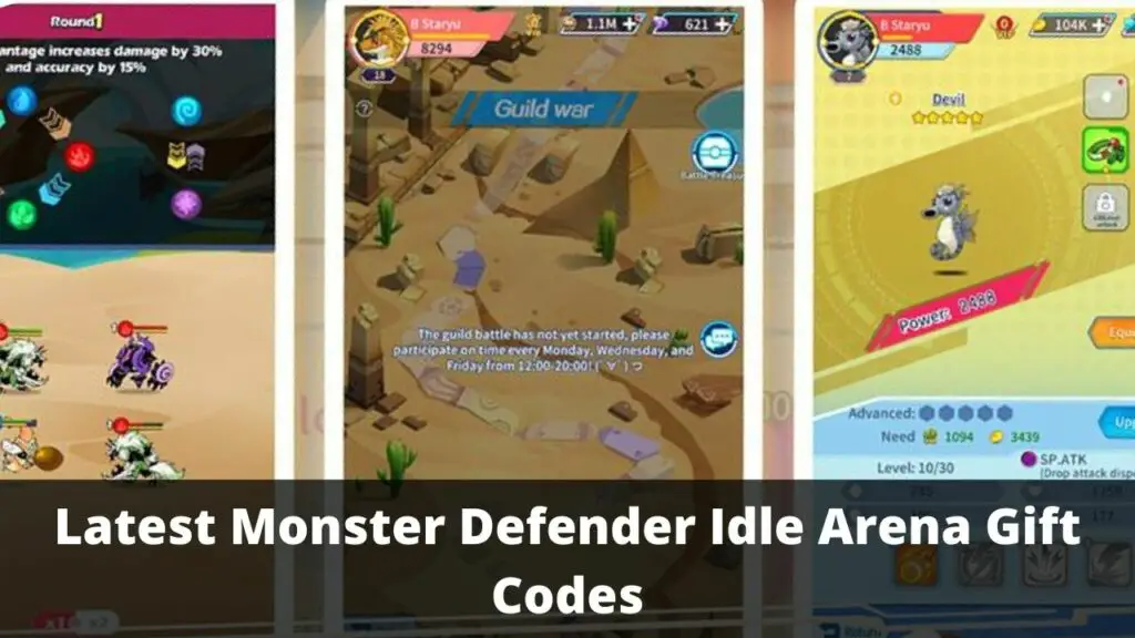 Monster Defender Idle Arena Gift Codes
