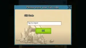 Redeem Gift Code in Clash of Warpath Wild Rift