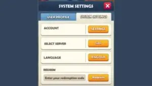 Redeem a gift code in Endless Journey