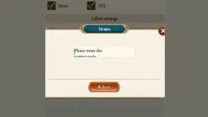 Redeem a gift code in Goddess Era