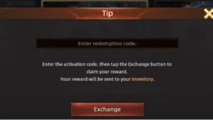 Redeem a gift code in League of Angels Chaos