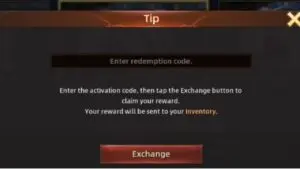 Redeem a gift code in League of Angels Chaos