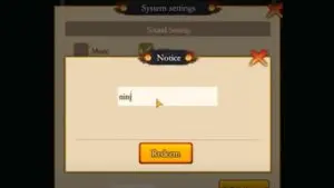 Redeem a gift code in Ninjutsu Summit