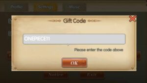 Redeem a gift code in Ocean Journey Island Warrior